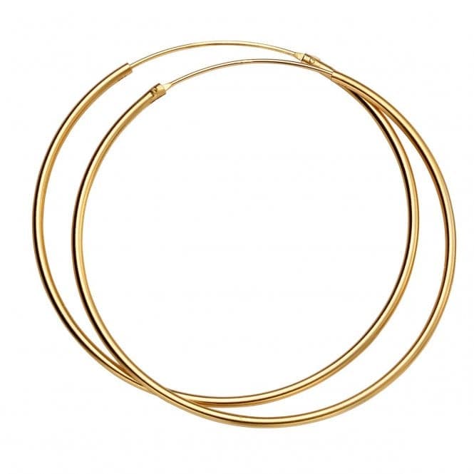 Beginnings Sterling Silver H243 Yellow Gold Hoop EarringsBeginningsH243