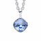 Beginnings Sterling Silver Light sapphire Crystal Blue Pendant P5449TBeginningsP5449T