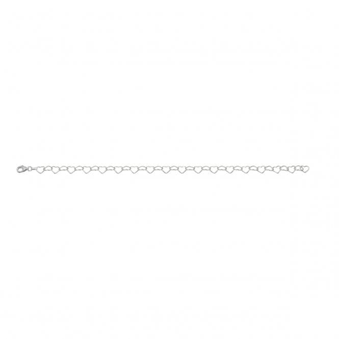 Beginnings Sterling Silver Linked Heart Ankle Chain K199BeginningsK199