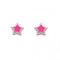 Beginnings Sterling Silver Multi Fluorescent Star Stud Earrings A717PBeginningsA717P