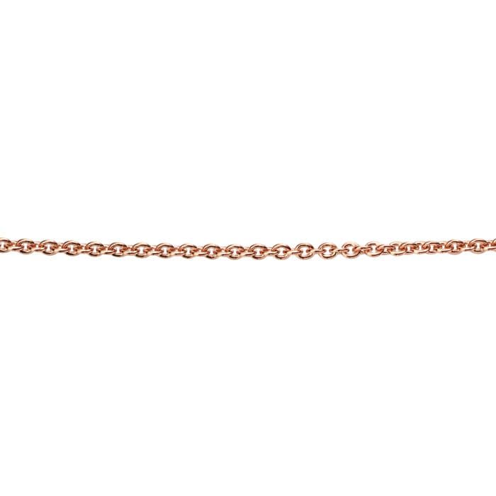 Beginnings Sterling Silver N3909 Rose Gold Curb 56+5cm ChainBeginningsN3909