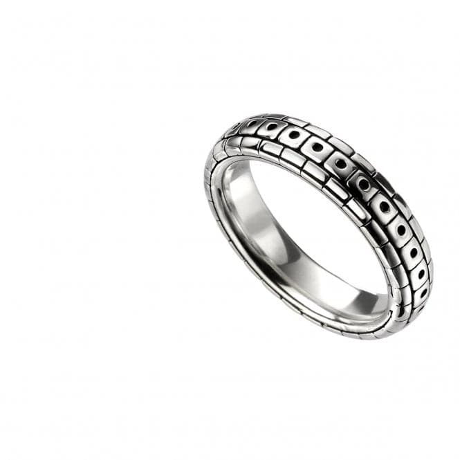 Beginnings Sterling Silver Oxidised Pattern Ring Mens R3706BeginningsR3706 54
