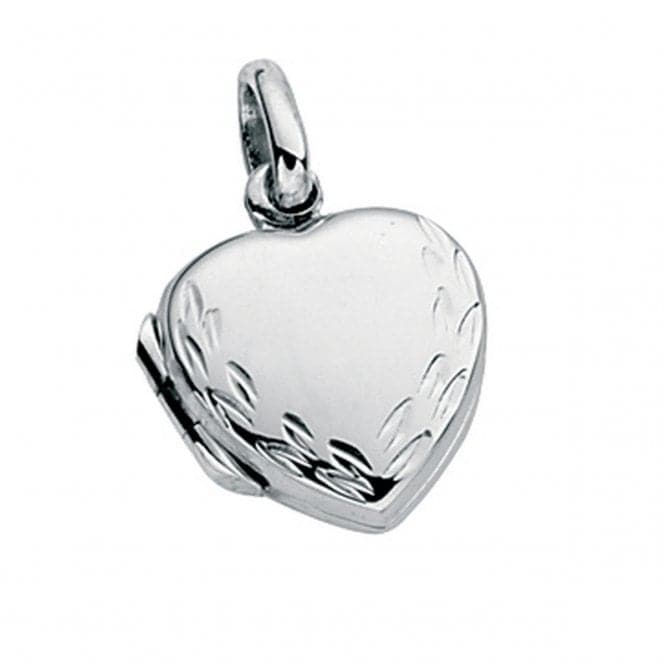 Beginnings Sterling Silver P2702 Small Engravd Heart Locket PendantBeginningsP2702