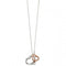 Beginnings Sterling Silver P4172 Rose Gold Double Heart PendantBeginningsP4172