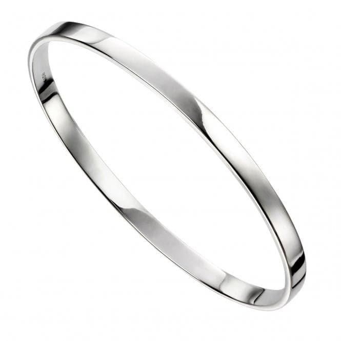 Beginnings Sterling Silver Plain Engravable Oval Bangle B5067BeginningsB5067