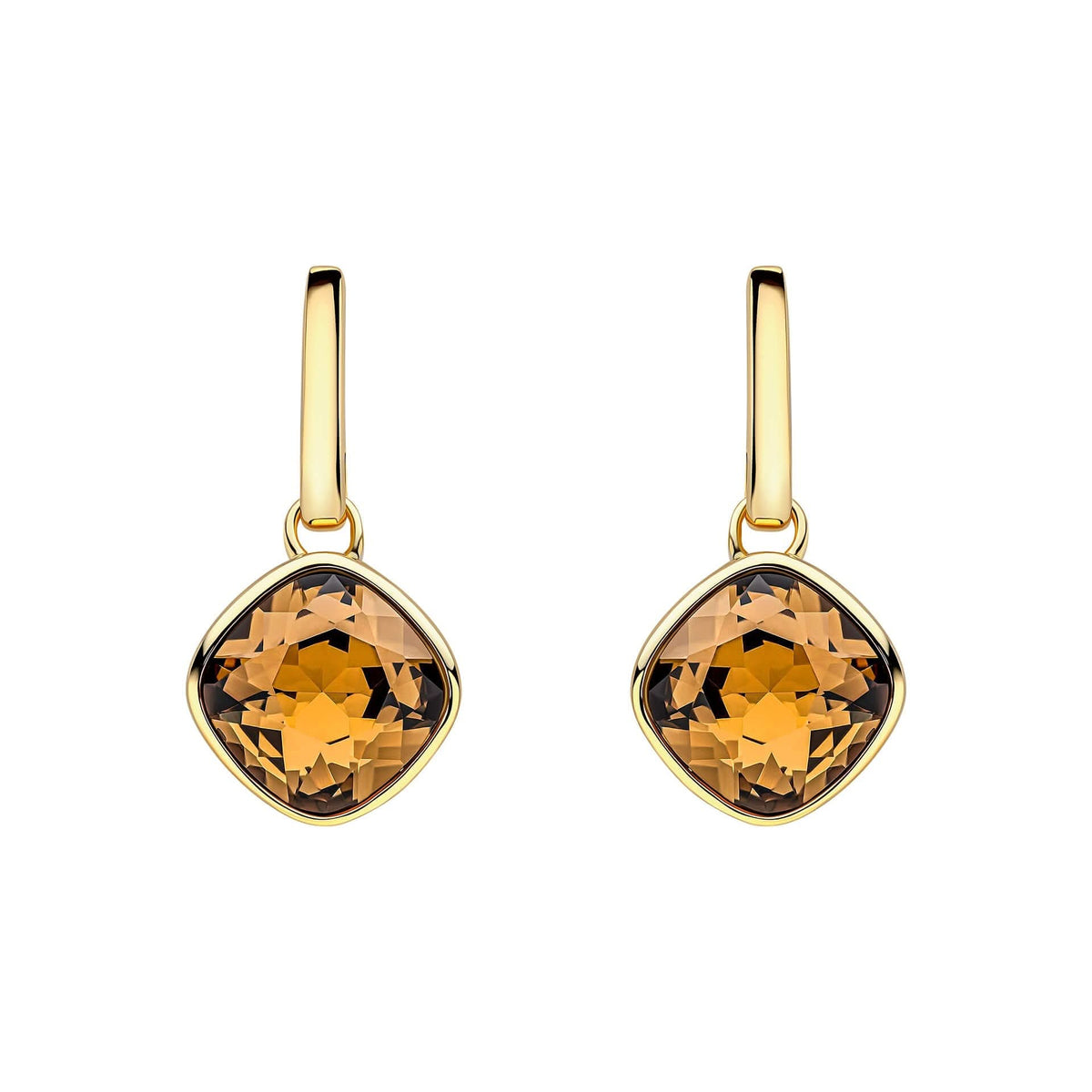 Beginnings Sterling Silver Smoked Topaz crystal Blue Earrings E6479YBeginningsE6479Y