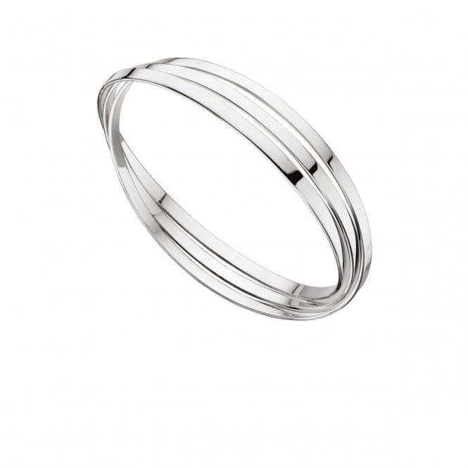 Beginnings Sterling Silver Triple Russian Wedding Flat Bands Bangle B4587BeginningsB4587