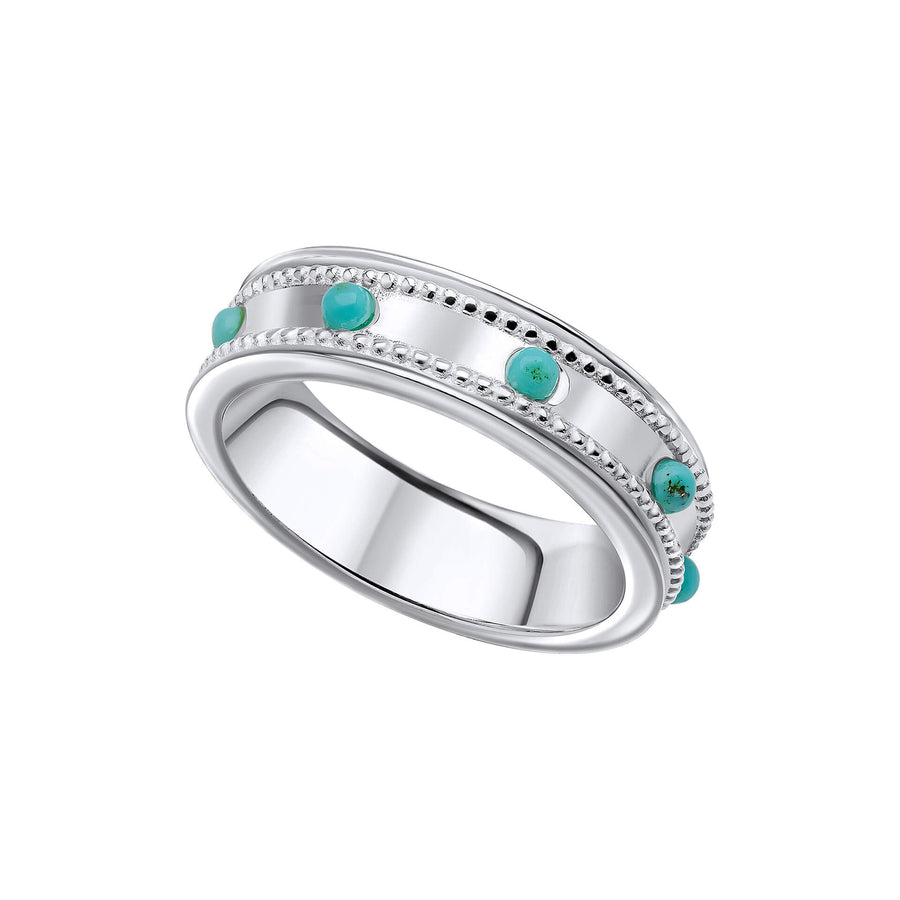 Beginnings Sterling Silver Turquoise Green Ring R3901TBeginningsR3901T 50