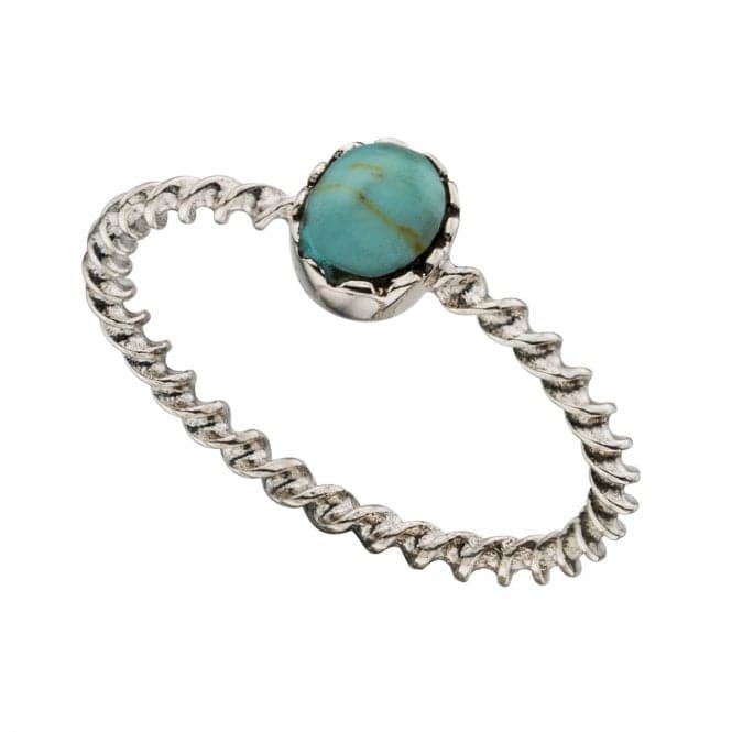 Beginnings Sterling Silver Twisted Ring With Turquoise Stone R3377TBeginningsR3377T 50