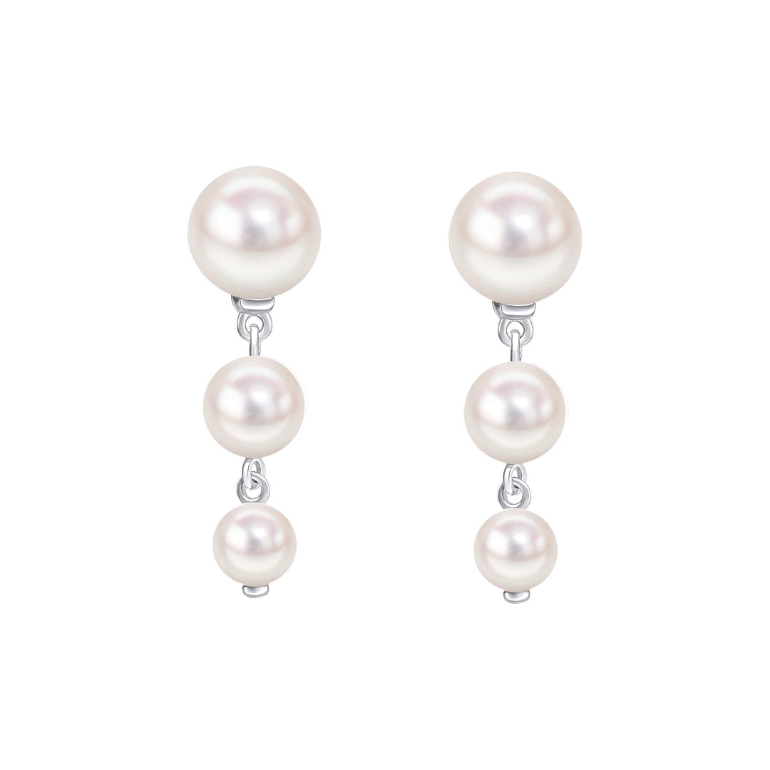 Beginnings Sterling Silver White Freshwater Pearl White Earrings E6477WBeginningsE6477W