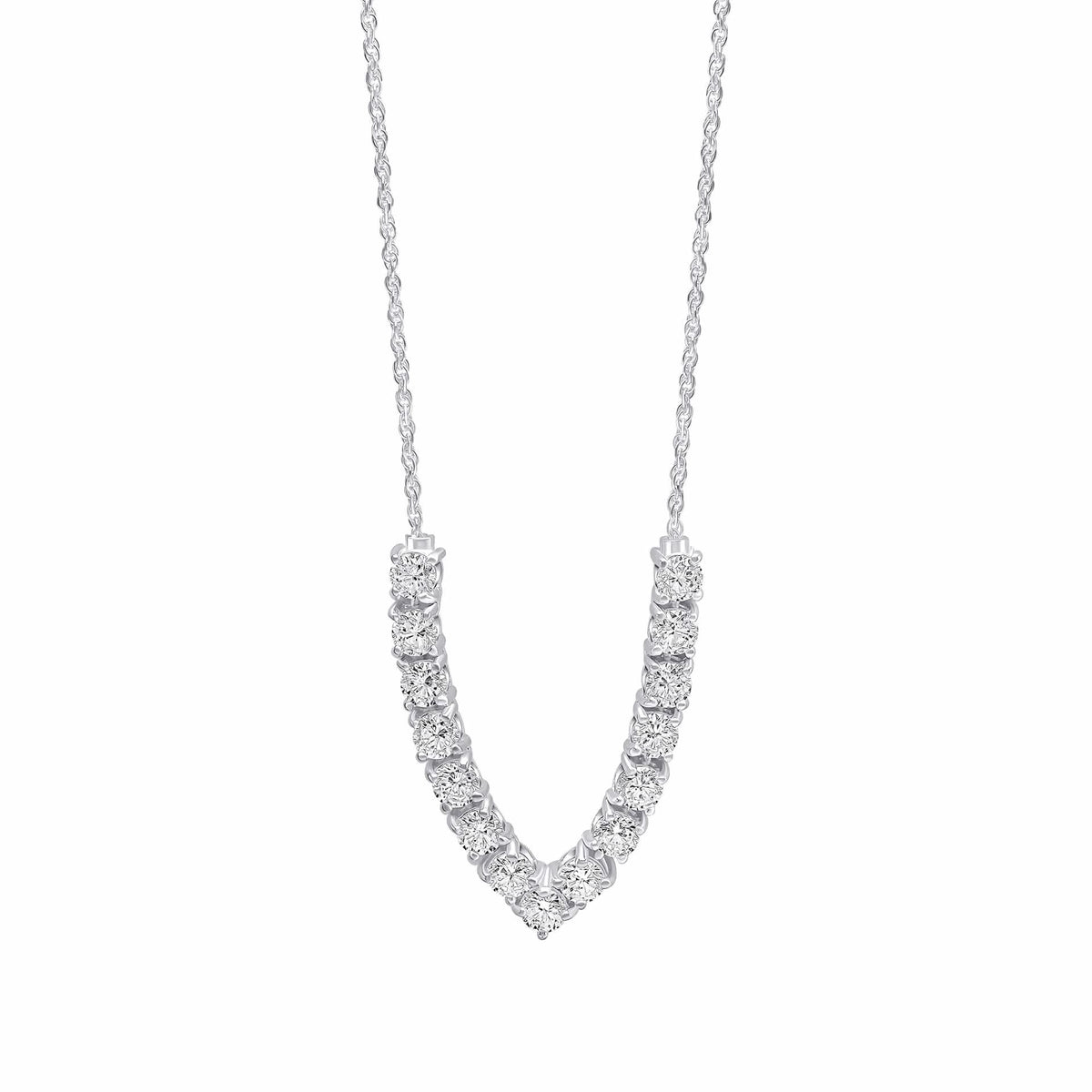 Beginnings Sterling Silver Zirconia Freshwater Pearl White Necklace N4615CBeginningsN4615C