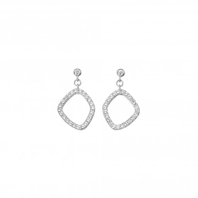 Behold White Topaz Statement Earrings DE654Hot DiamondsDE654