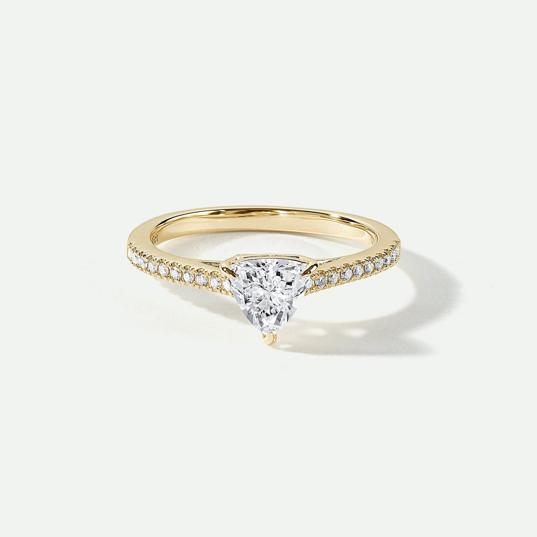 Bella | 9ct Yellow Gold 0.95ct tw Trillion Cut Lab Grown Diamond RingCreated BrillianceBA0073903 - P