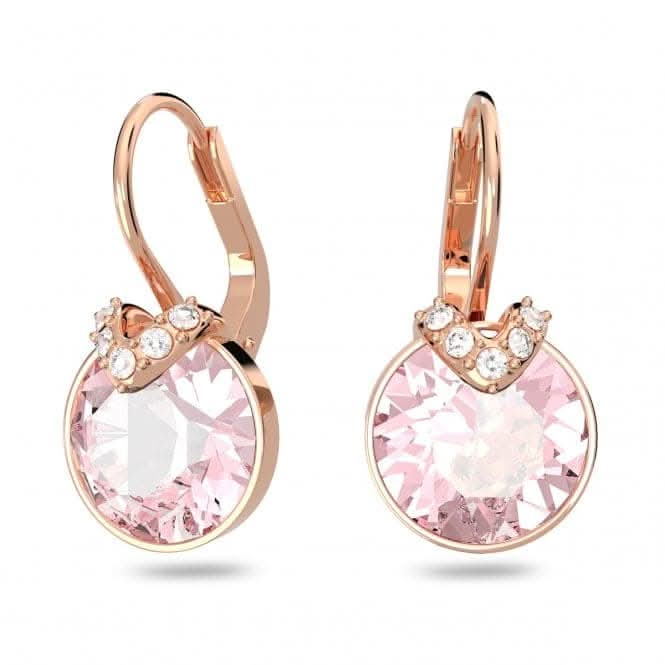 Bella Rose Gold - Tone Plated Round Cut V Drop Earrings 5662114Swarovski5662114