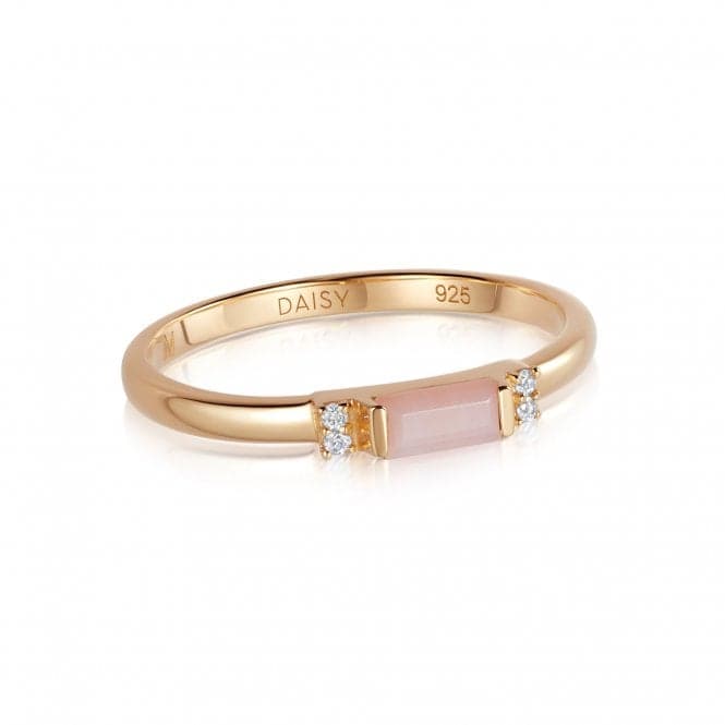Beloved Fine Pink Opal Band 18ct Gold Plated Ring JR03_GPDaisyJR03_GP_L