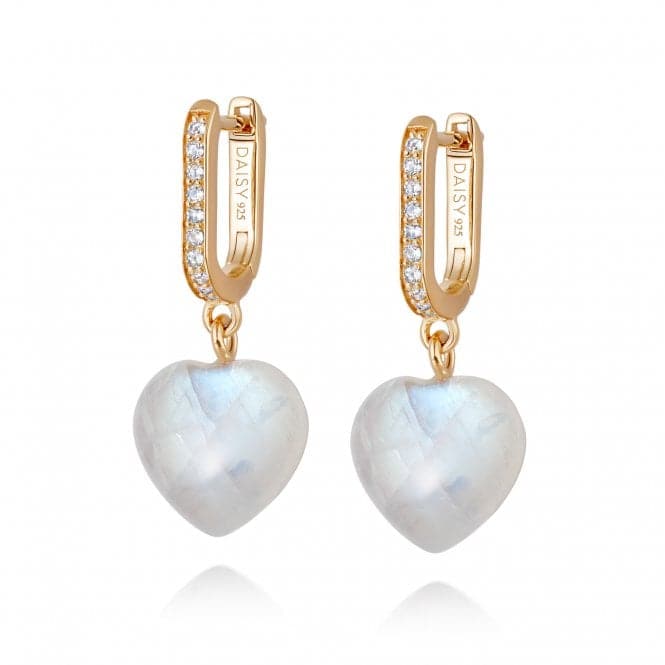 Beloved Moonstone Heart Drop 18ct Gold Plated Earrings JE04_GPDaisyJE04_GP