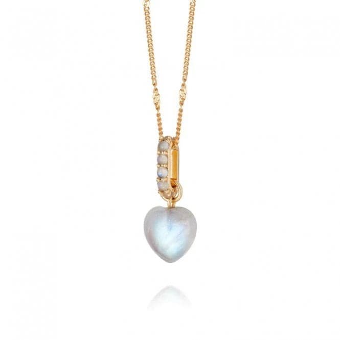 Beloved Moonstone Heart Drop Pendant 18ct Gold Plated Necklace JN02_GPDaisyJN02_GP