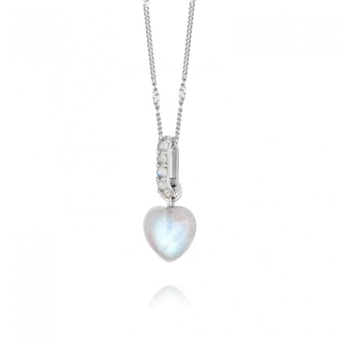 Beloved Moonstone Heart Drop Pendant Sterling Silver Necklace JN02_SLVDaisyJN02_SLV