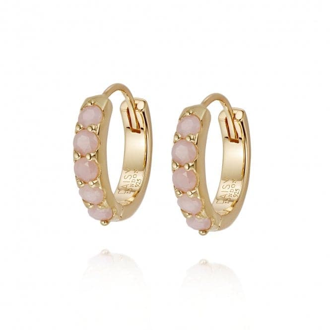 Beloved Pink Opal Huggie 18ct Gold Plated Earrings JE06_GPDaisyJE06_GP