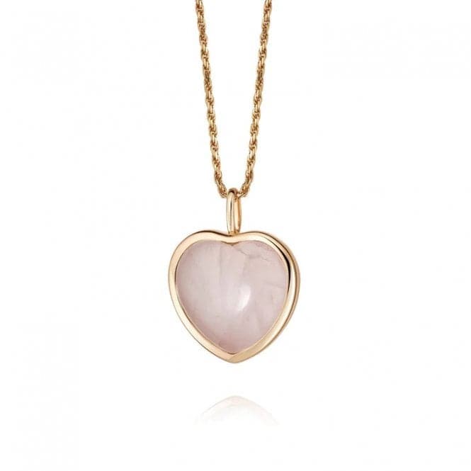 Beloved Rose Quartz Heart Pendant 18ct Gold Plated Necklace JN01_GPDaisyJN01_GP
