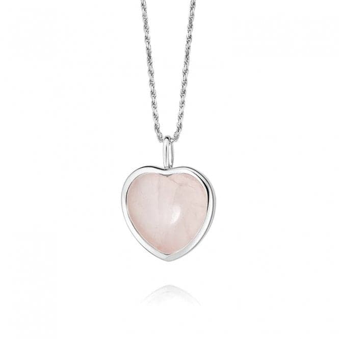 Beloved Rose Quartz Heart Pendant Sterling Silver Necklace JN01_SLVDaisyJN01_SLV