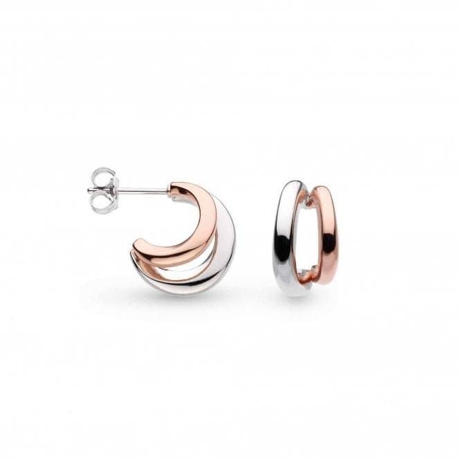 Bevel Cirque Link Blush Twin Hoop Earrings 61886RRPKit Heath61886RRP