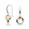 Bevel Cirque Link Gold Plate Drop Earrings 6188GRPKit Heath6188GRP