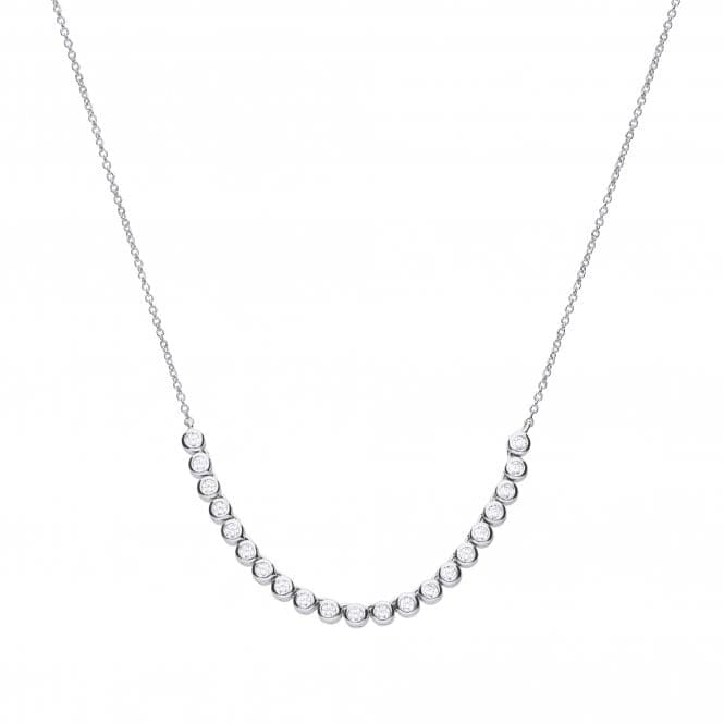 Bezel Set Half Tennis Necklace N4399DiamonfireN4399