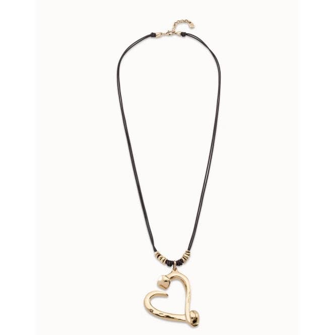 Big Love Golden Leather NecklaceUNOde50COL1806ORO0000U