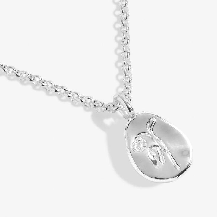 Birth Flower A Little January Snowdrop Silver Plated Necklace 7459Joma Jewellery7459