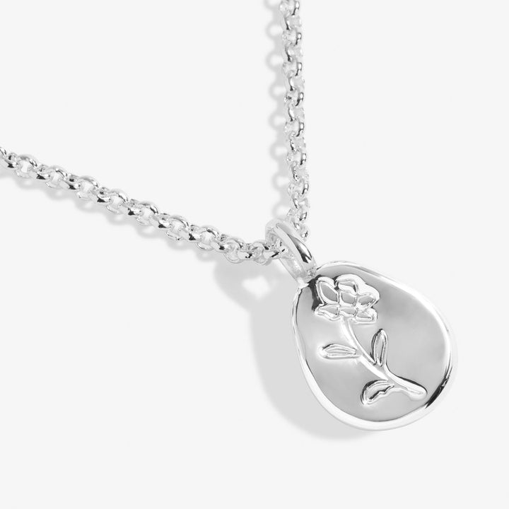 Birth Flower A Little March Daffodil Silver Plated Necklace 7461Joma Jewellery7461