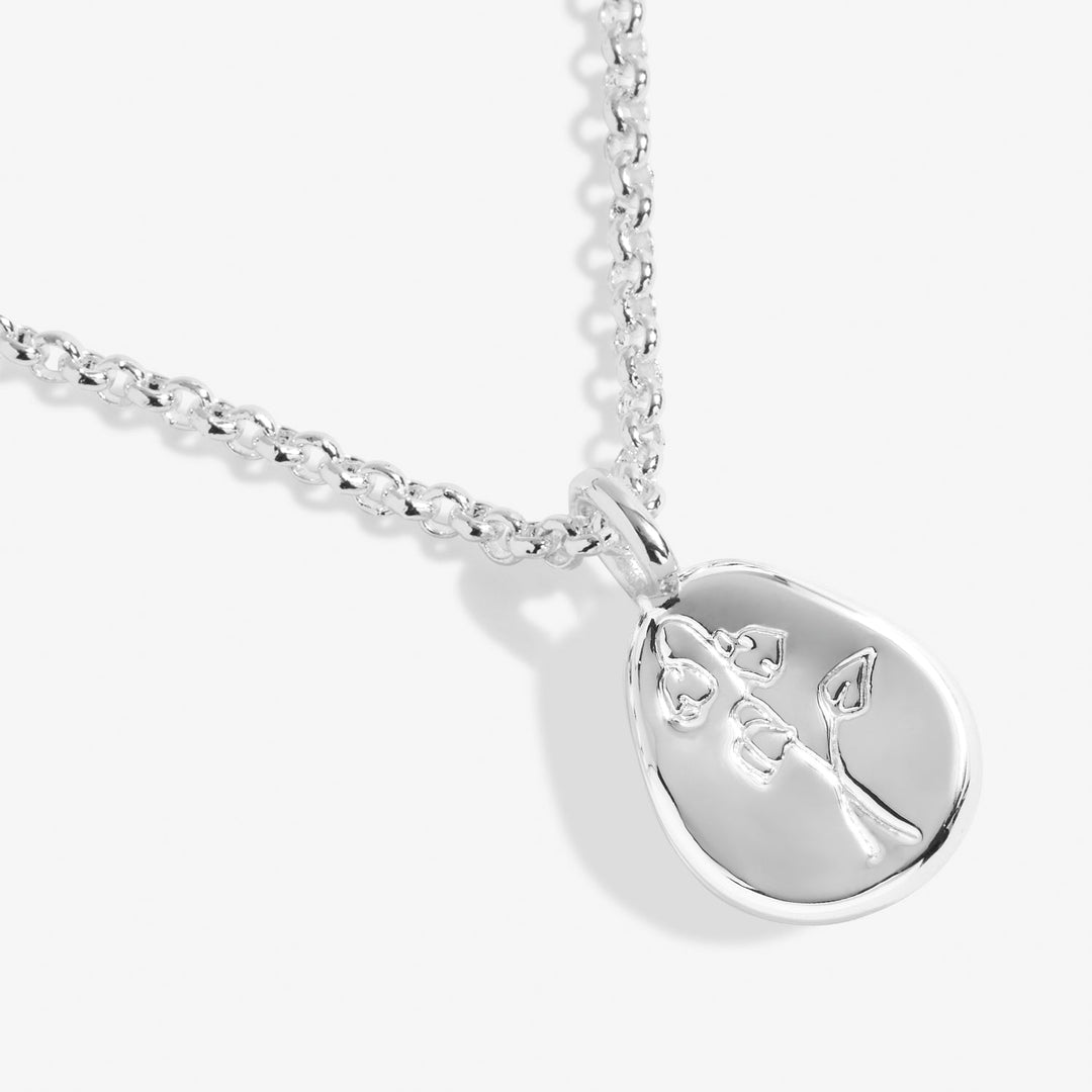 Birth Flower A Little May Lily Of The Valley Silver Plated Necklace 7463Joma Jewellery7463