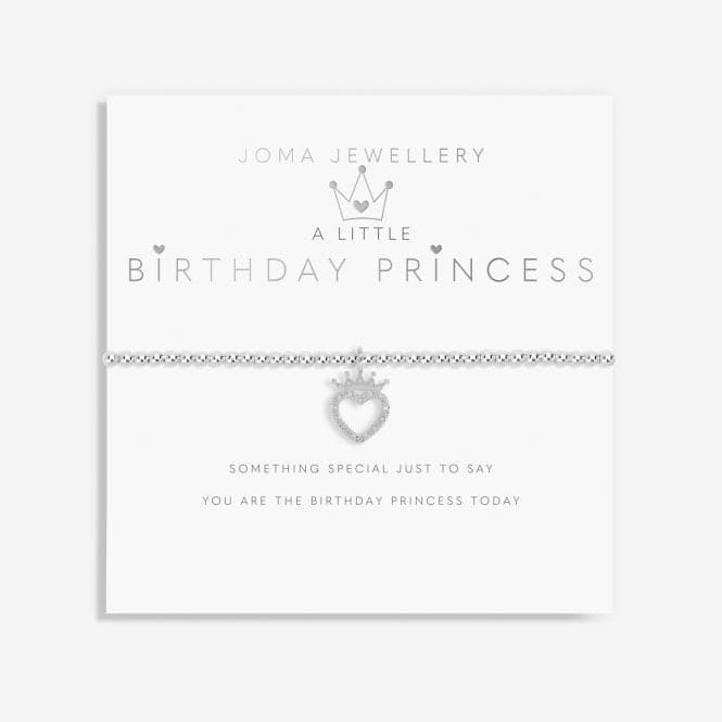 Birthday Princess Silver 15.5cm Stretch Bracelet C680Joma JewelleryC680