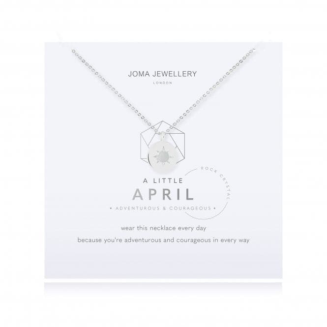 Birthstone a little April Rock Crystal Necklace 4657Joma Jewellery4657