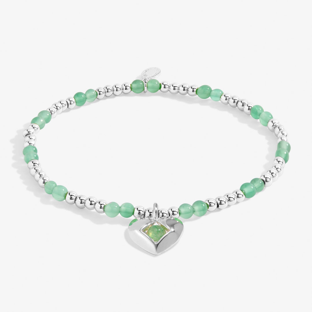 Birthstone A Little August Aventurine Silver Plated Bracelet 8322Joma Jewellery8322