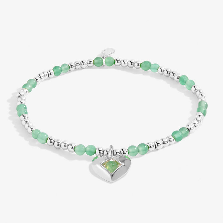 Birthstone A Little August Aventurine Silver Plated Bracelet 8322Joma Jewellery8322