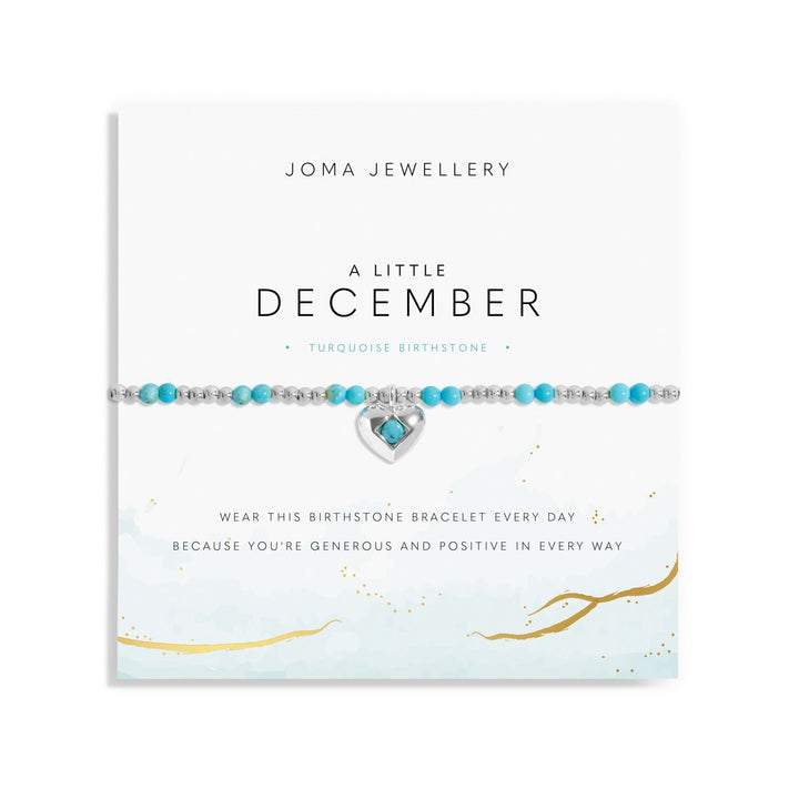 Birthstone A Little December Turquoise Silver Plated Bracelet 8326Joma Jewellery8326