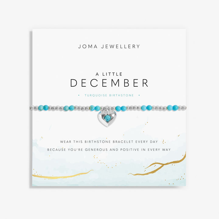 Birthstone A Little December Turquoise Silver Plated Bracelet 8326Joma Jewellery8326