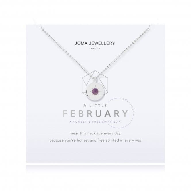 Birthstone a little February Amethyst Necklace 4655Joma Jewellery4655