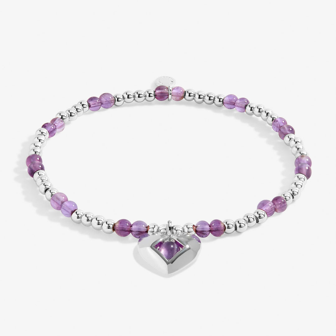 Birthstone A Little February Amethyst Silver Plated Bracelet 8316Joma Jewellery8316