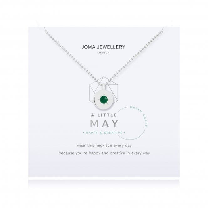 Birthstone a little May Green Agate Necklace 4658Joma Jewellery4658