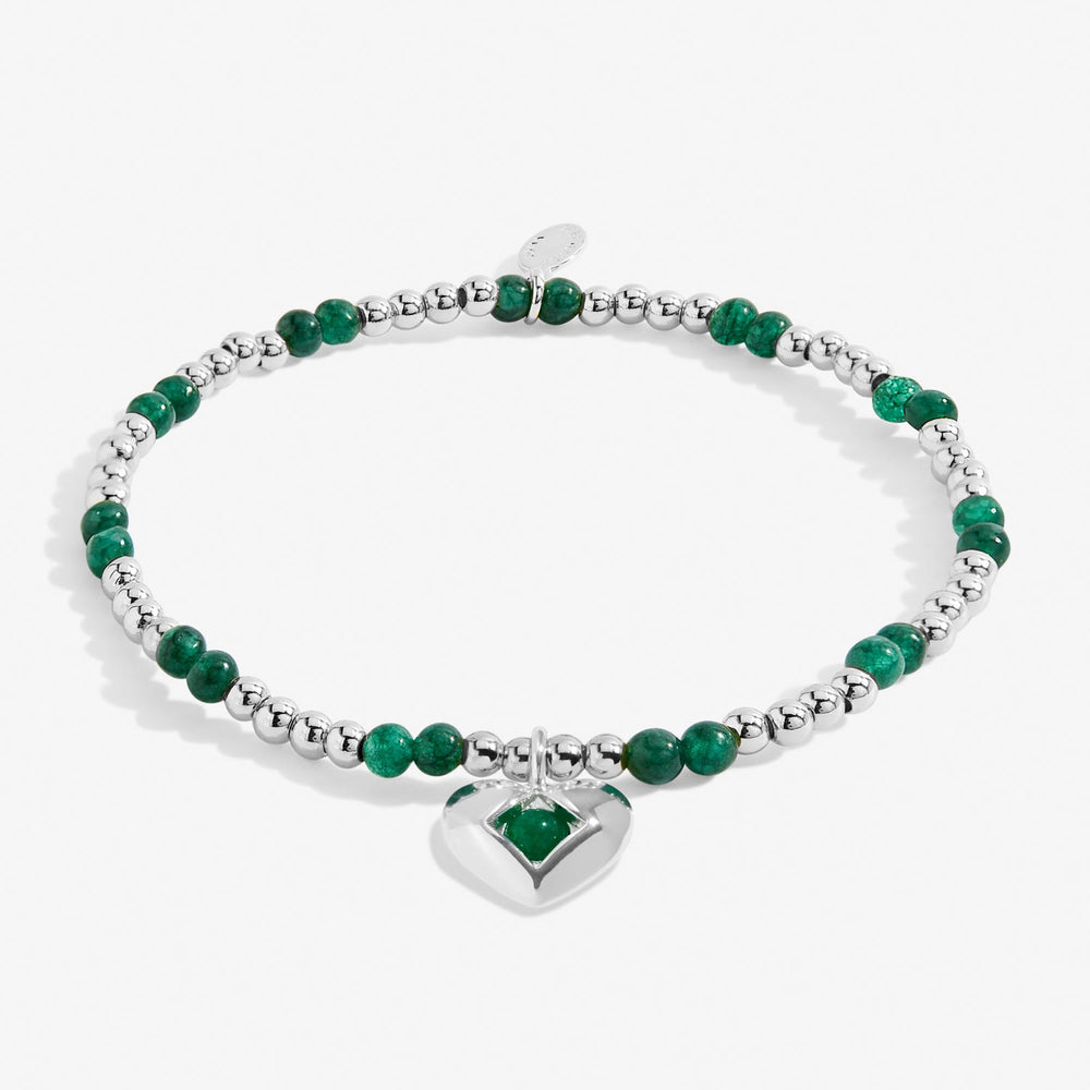 Birthstone A Little May Green Agate Silver Plated Bracelet 8319Joma Jewellery8319