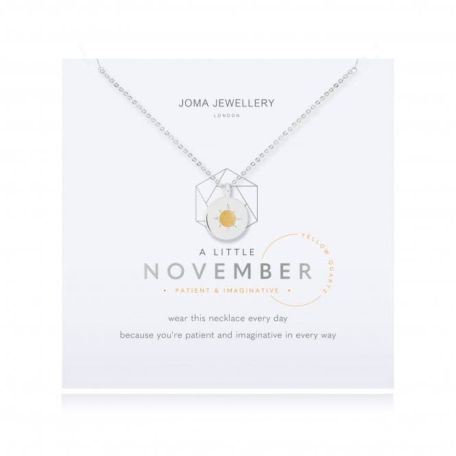 Birthstone a little November Yellow Quartz Necklace 4664Joma Jewellery4664