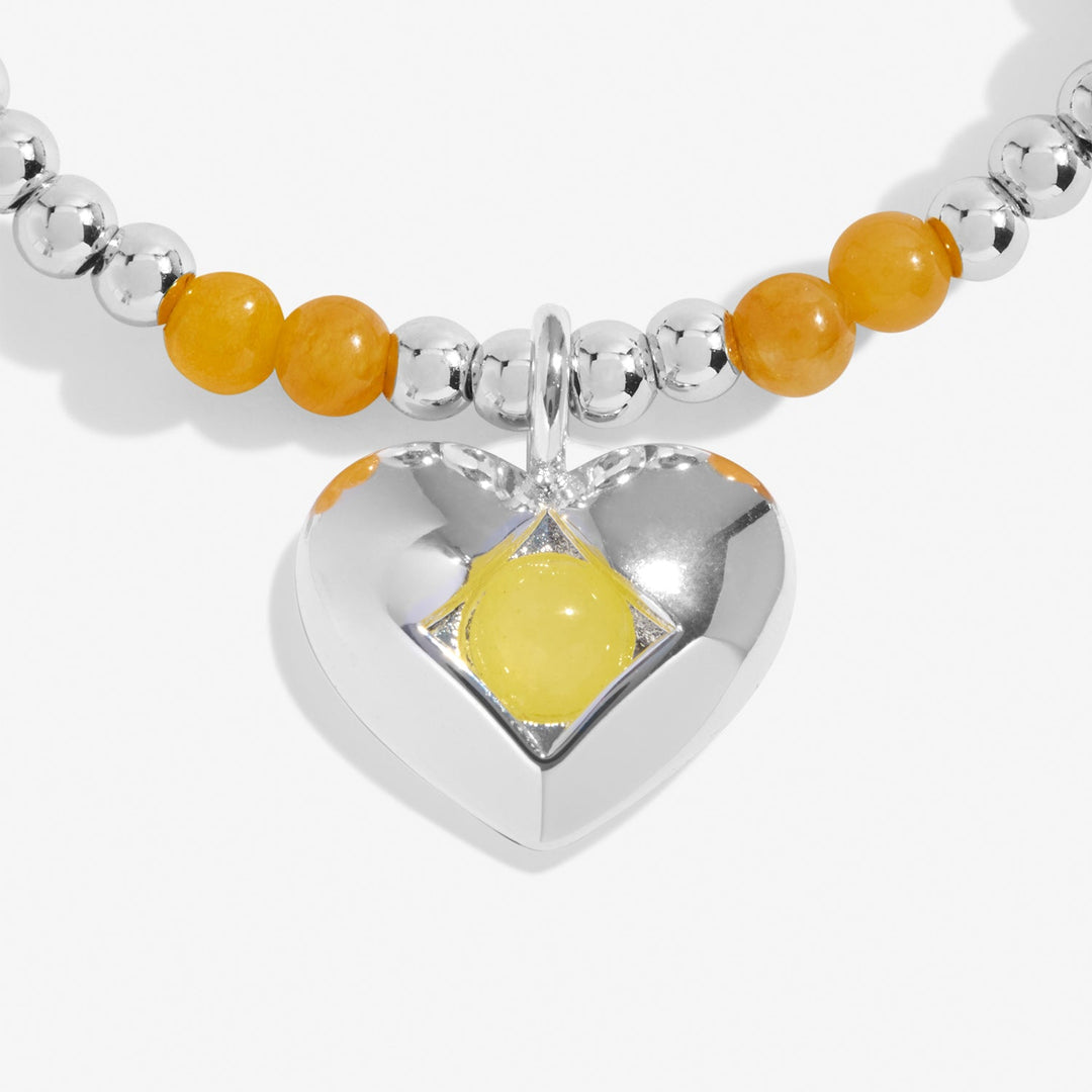 Birthstone A Little November Yellow Quartz Silver Plated Bracelet 8325Joma Jewellery8325