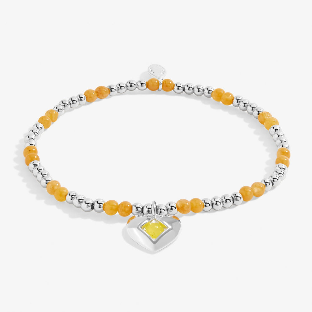 Birthstone A Little November Yellow Quartz Silver Plated Bracelet 8325Joma Jewellery8325