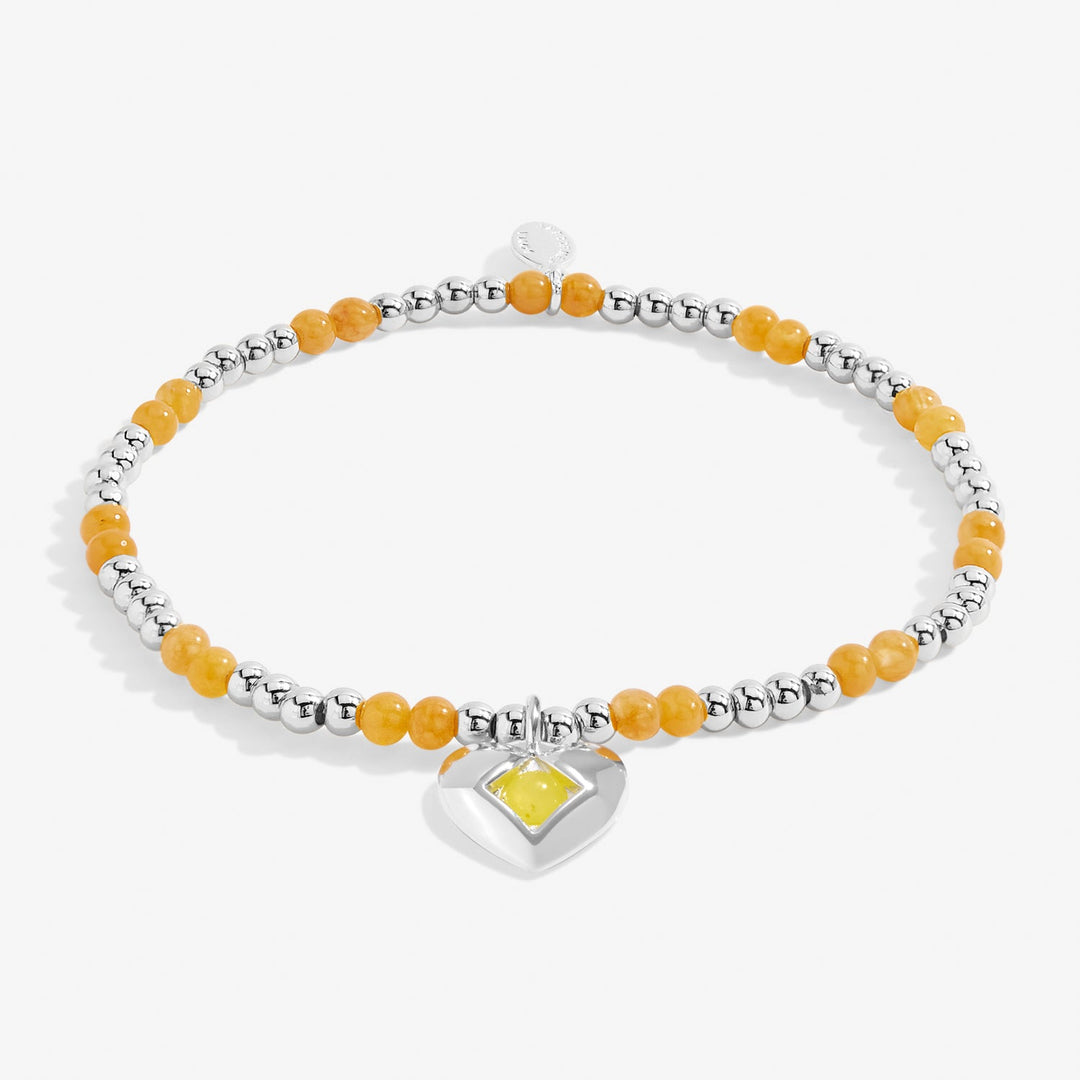 Birthstone A Little November Yellow Quartz Silver Plated Bracelet 8325Joma Jewellery8325