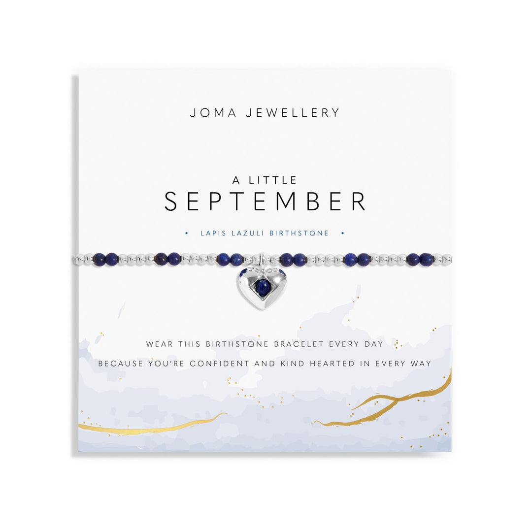 Birthstone A Little September Lapis Lazuli Silver Plated Bracelet 8323Joma Jewellery8323