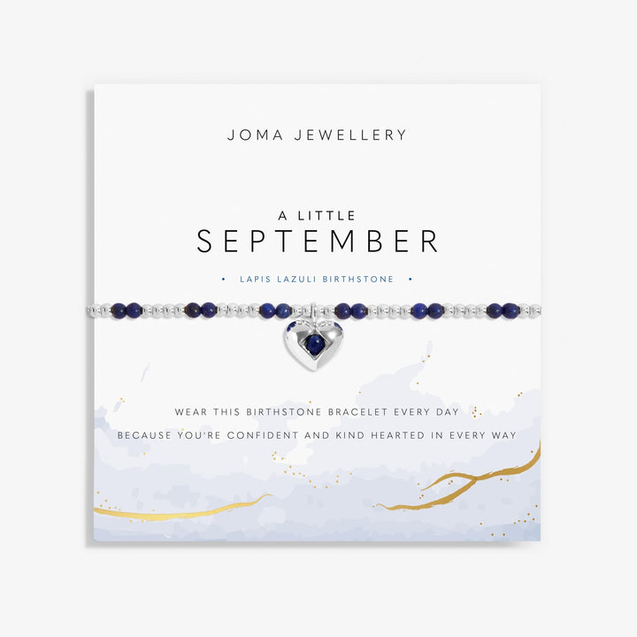 Birthstone A Little September Lapis Lazuli Silver Plated Bracelet 8323Joma Jewellery8323