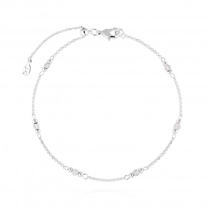 Birthstone April Rock Crystal Silver 26cm Adjustable Anklet 4203Joma Jewellery4203