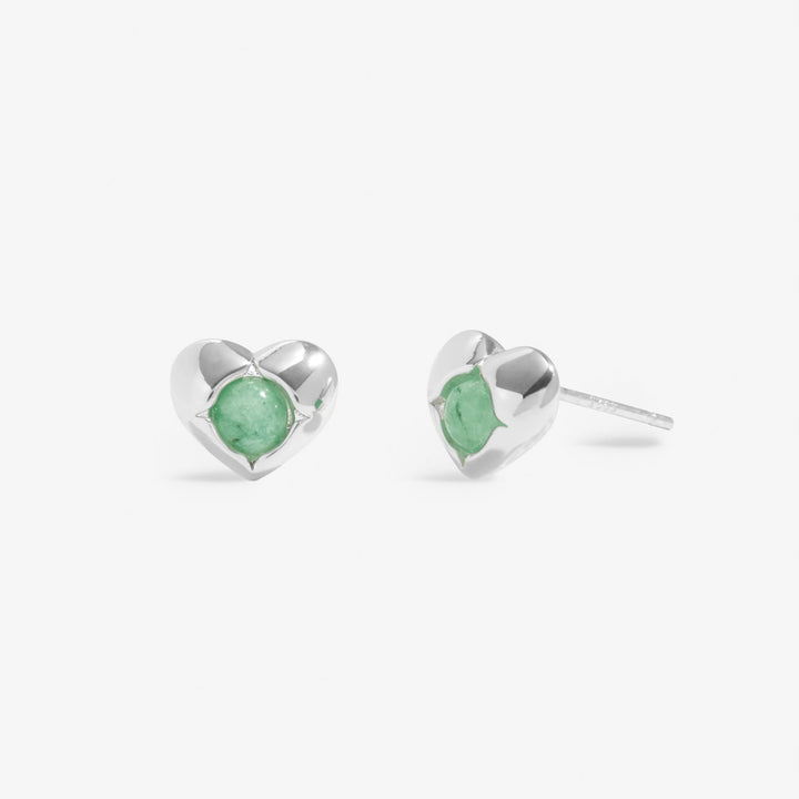 Birthstone August Aventurine Silver Plated Earrings 8394Joma Jewellery8394